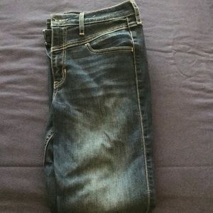 Dark wash high rise jeans